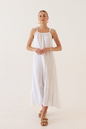 Balta lino suknelė "Summer"