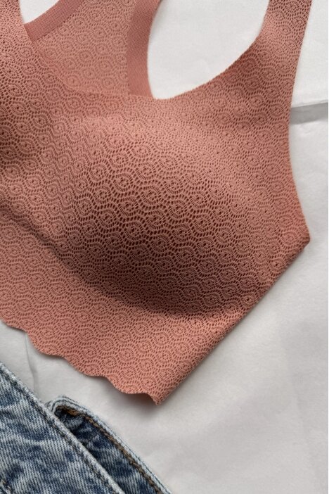 Sloggi Zero Feel Lace Bralette Peach Rose