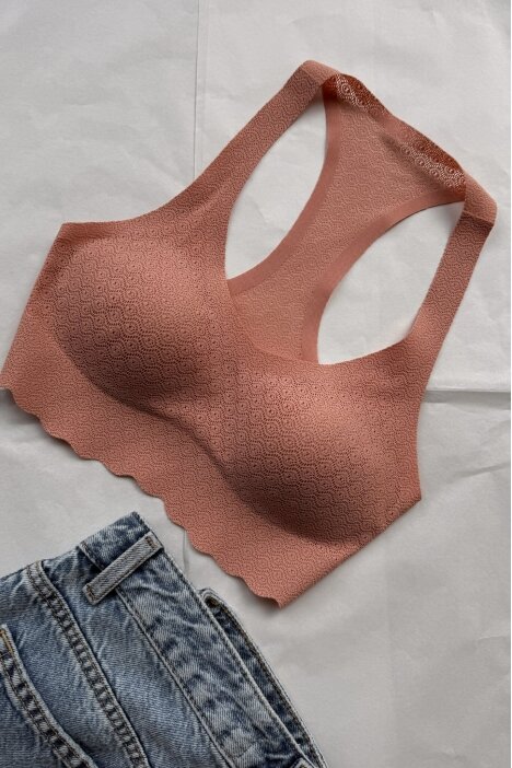Sloggi Zero Feel Lace Bralette Peach Rose