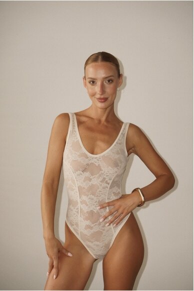Triumph Smart Deco Bodysuit Cream 2