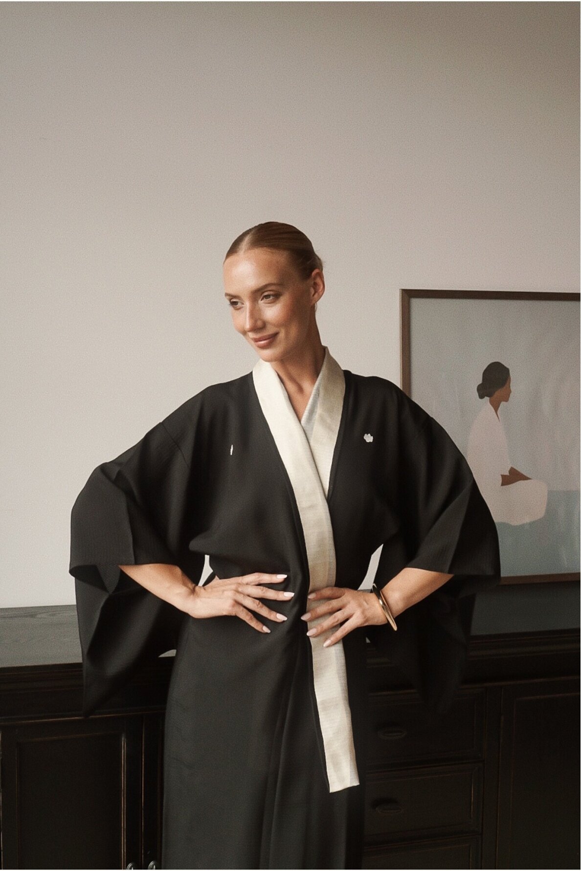 Vintage Authentic Japanese Kimono Hand Made One Size 5 Vintage Authentic Japanese Kimono Hand Made One Size 5