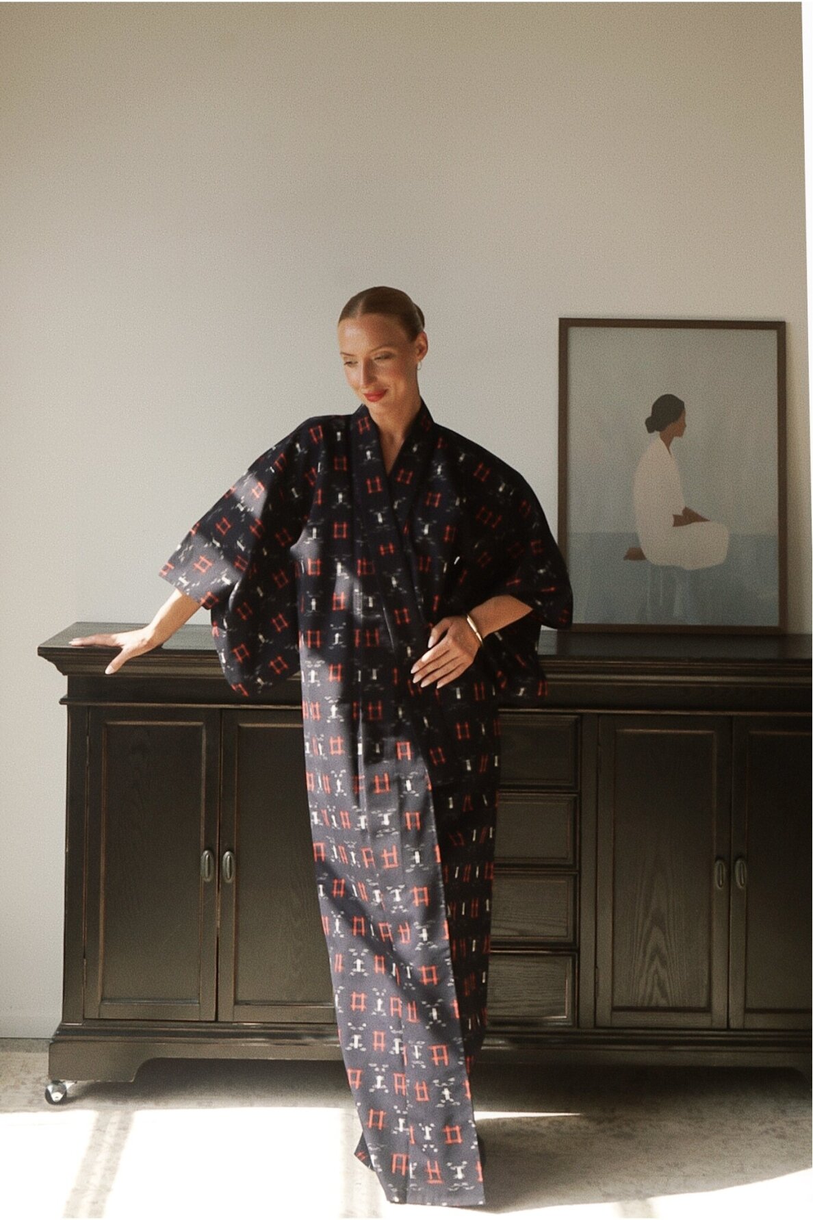 Vintage Authentic Japanese Kimono Hand Made One Size Vintage Authentic Japanese Kimono Hand Made One Size