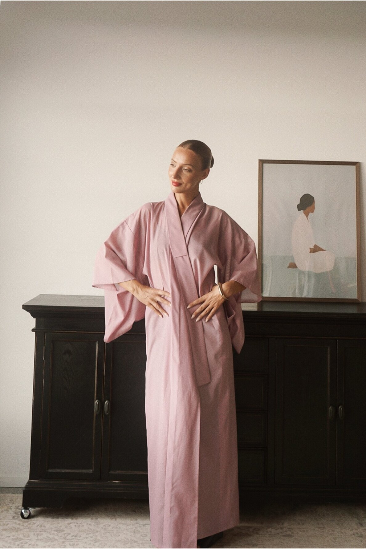 Vintage Authentic Japanese Kimono Hand Made One Size 1 Vintage Authentic Japanese Kimono Hand Made One Size 1