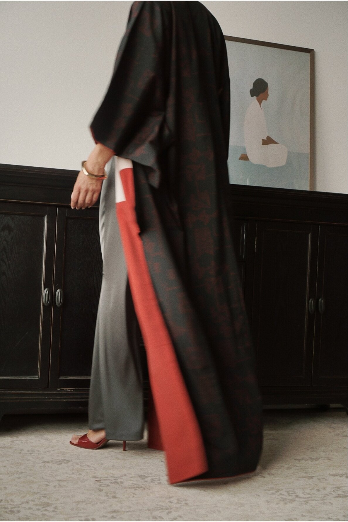 Vintage Authentic Japanese Kimono Hand Made One Size 2