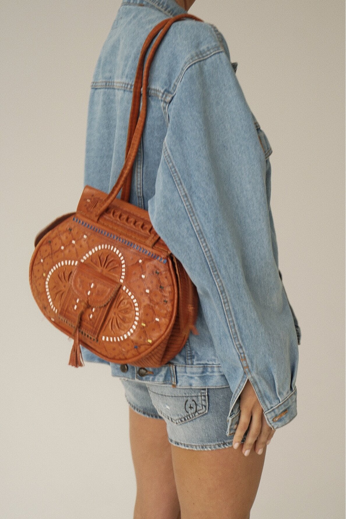 Vintage Unique BoHo Style Leather Bag 2