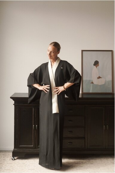 Vintage Authentic Japanese Kimono Hand Made One Size