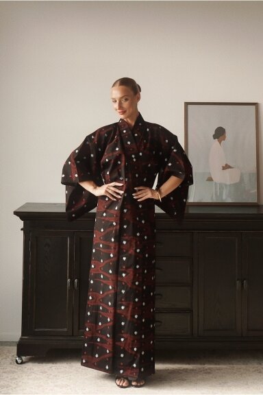 Vintage Authentic Japanese Kimono Hand Made One Size