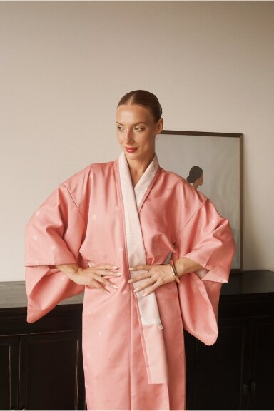 Vintage Authentic Japanese Kimono Hand Made One Size