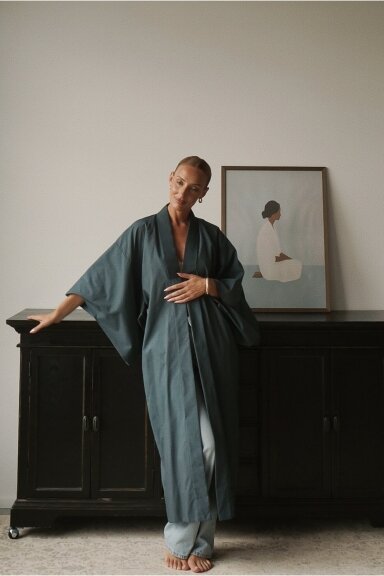 Vintage Authentic Japanese Kimono Hand Made One Size