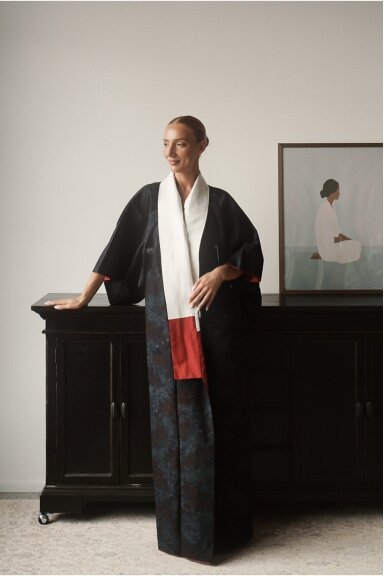 Vintage Authentic Japanese Kimono Hand Made One Size