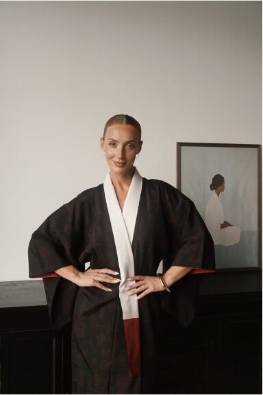 Vintage Authentic Japanese Kimono Hand Made One Size