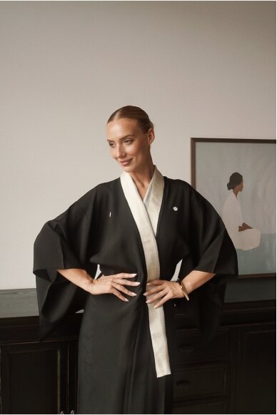 Vintage Authentic Japanese Kimono Hand Made One Size 5