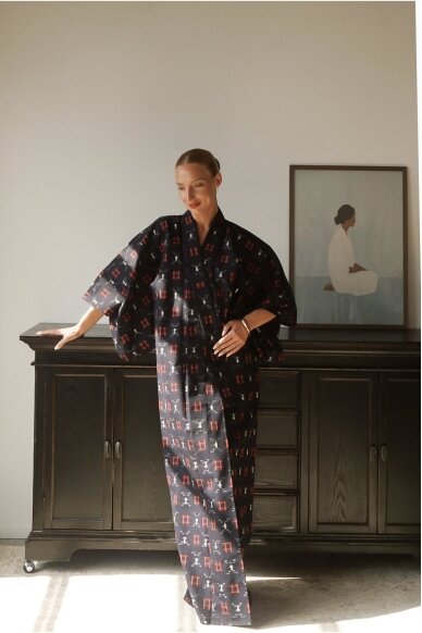 Vintage Authentic Japanese Kimono Hand Made One Size