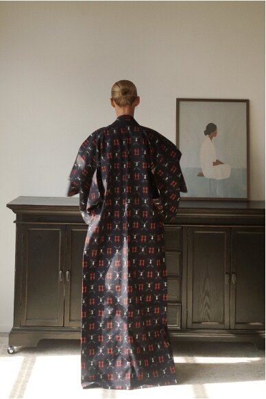 Vintage Authentic Japanese Kimono Hand Made One Size 1