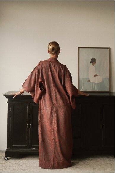 Vintage Authentic Japanese Kimono Hand Made One Size 3