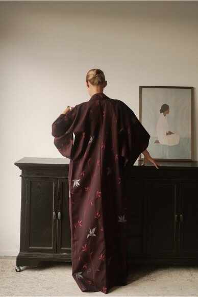 Vintage Authentic Japanese Kimono Hand Made One Size 5 Vintage Authentic Japanese Kimono Hand Made One Size 5