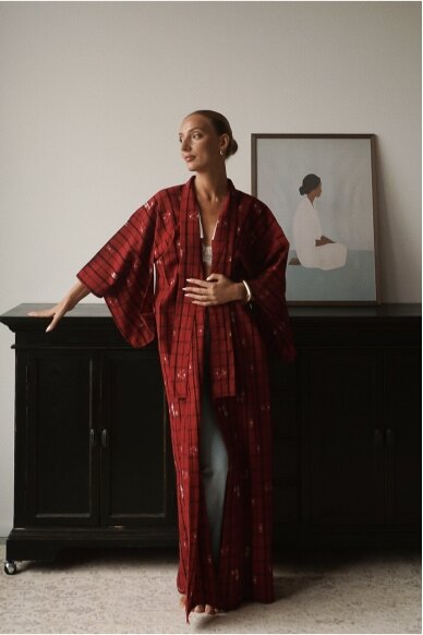Vintage Authentic Japanese Kimono Hand Made One Size 1 Vintage Authentic Japanese Kimono Hand Made One Size 1