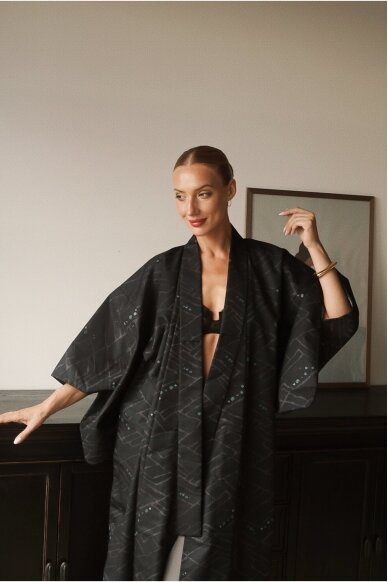 Vintage Authentic Japanese Kimono Hand Made One Size 2