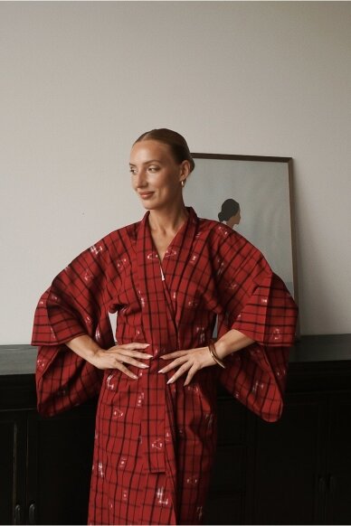 Vintage Authentic Japanese Kimono Hand Made One Size 2