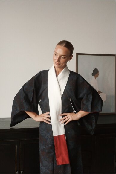 Vintage Authentic Japanese Kimono Hand Made One Size 2