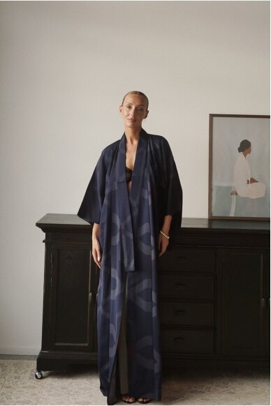 Vintage Authentic Japanese Kimono Hand Made One Size 1