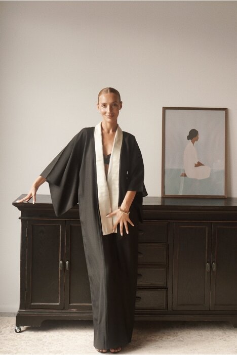 Vintage Authentic Japanese Kimono Hand Made One Size