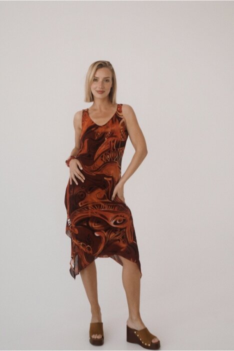 Vintage Retro Style Dress One Size